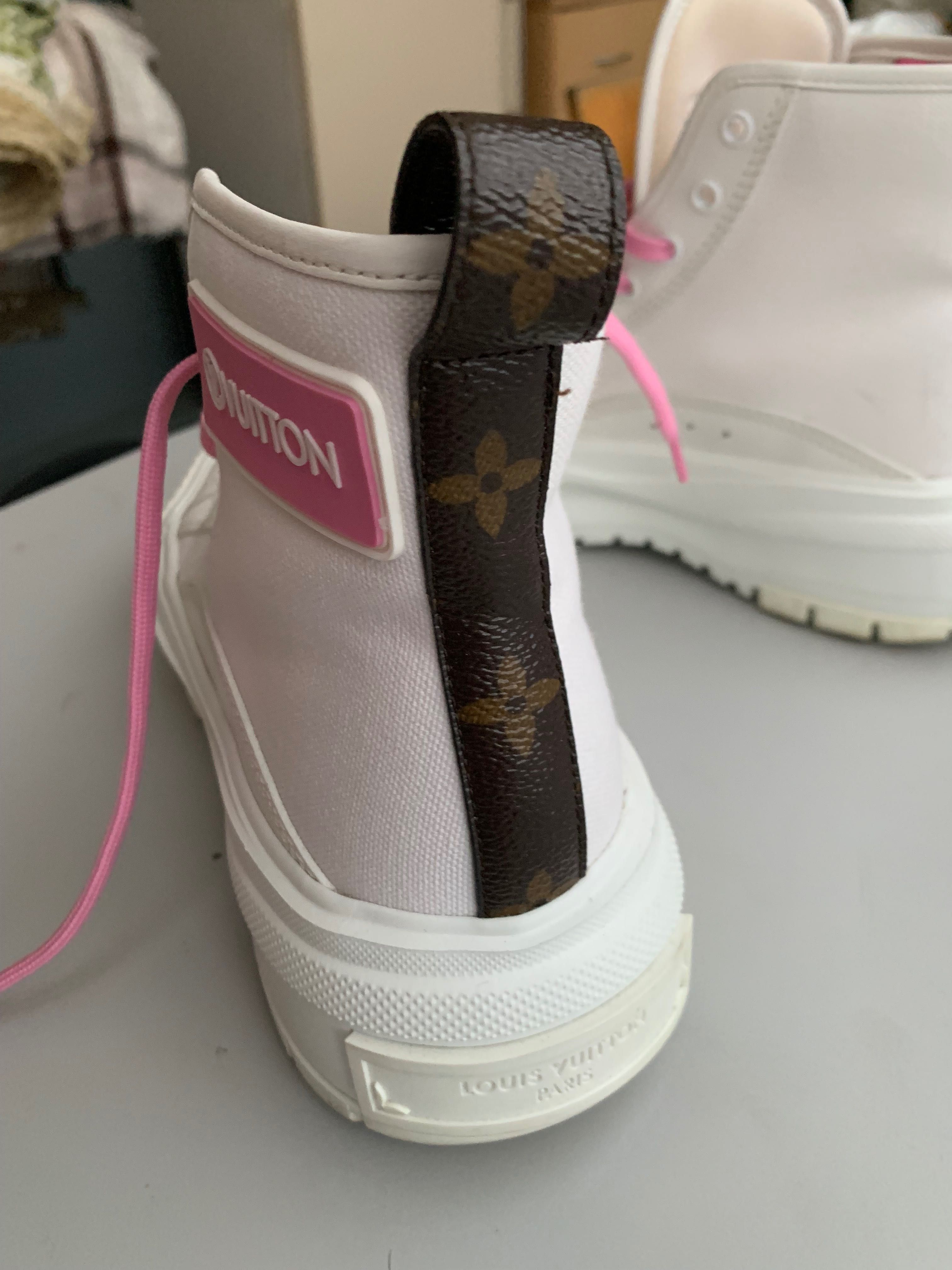 Sapatilhas da louis vuitton pink high top sneakers