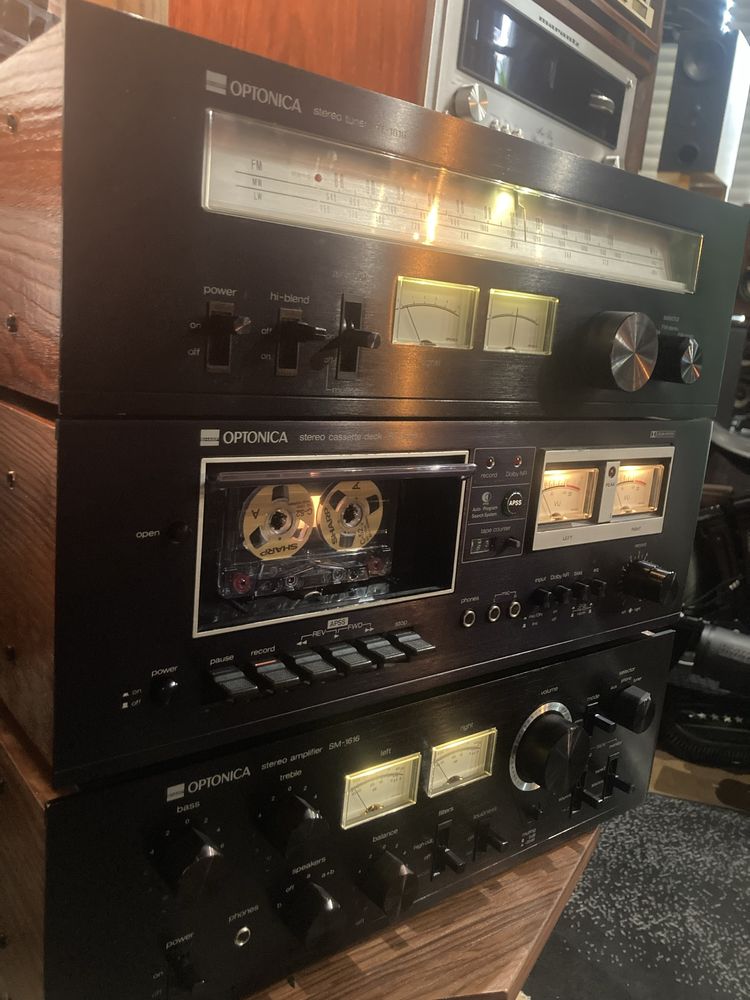 Retrospekcja Zestaw Audio Sharp Japan - Optonica - Serwisowany -