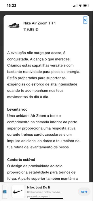 Nike Zoom Air/Estrear! Tamanho 37,5, modelo Top!Unisexo
