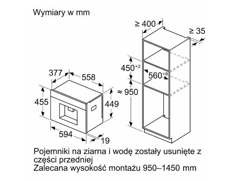 Ekspres do zabudowy Siemens CT718L1B0  od ręki!!