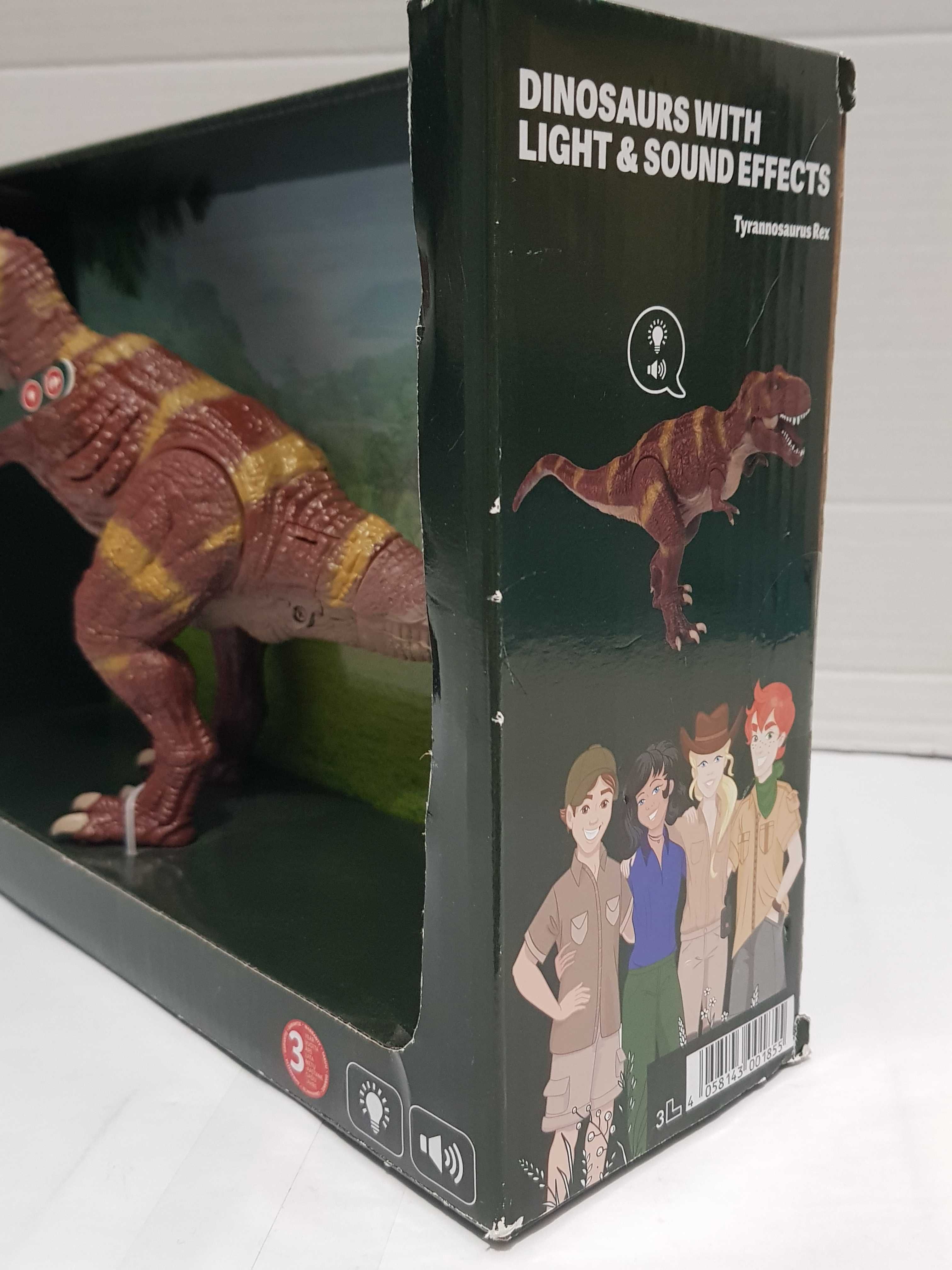T-Rex Tyranozaur dinozaur z efektami swiatło dzwięk Playtive Nowy