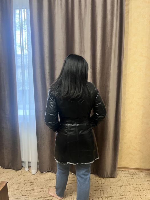 Плащ шкіряний утеплений