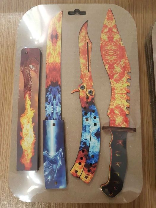 Набор игрушечных ножей Кукри, Бабочка, Танто. 310 гривень.