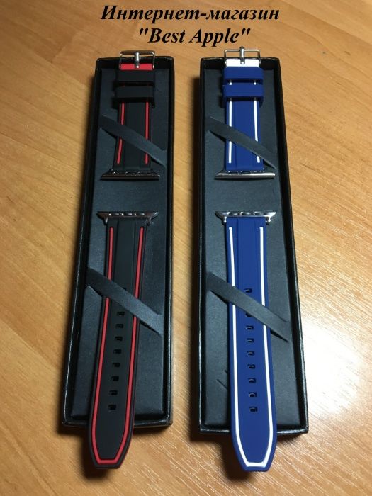 New Style Силиконовый Двух-Цветный ремешок-браслет для Apple WATCH