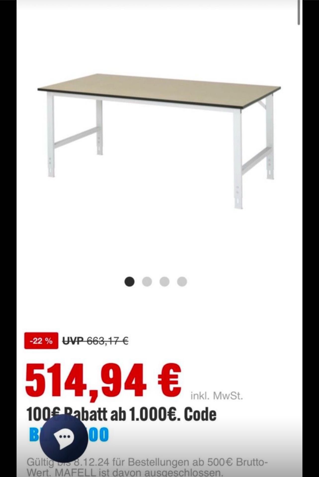 Masywne stoły warsztatowe