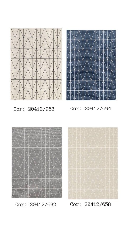 Carpete Tapete Geometric Greys - 200x290cm By Arcoazul