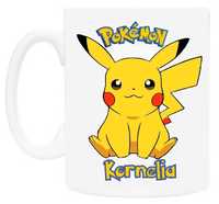 Kubek z nadrukiem Pokemon Pikachu + imię + kartonik