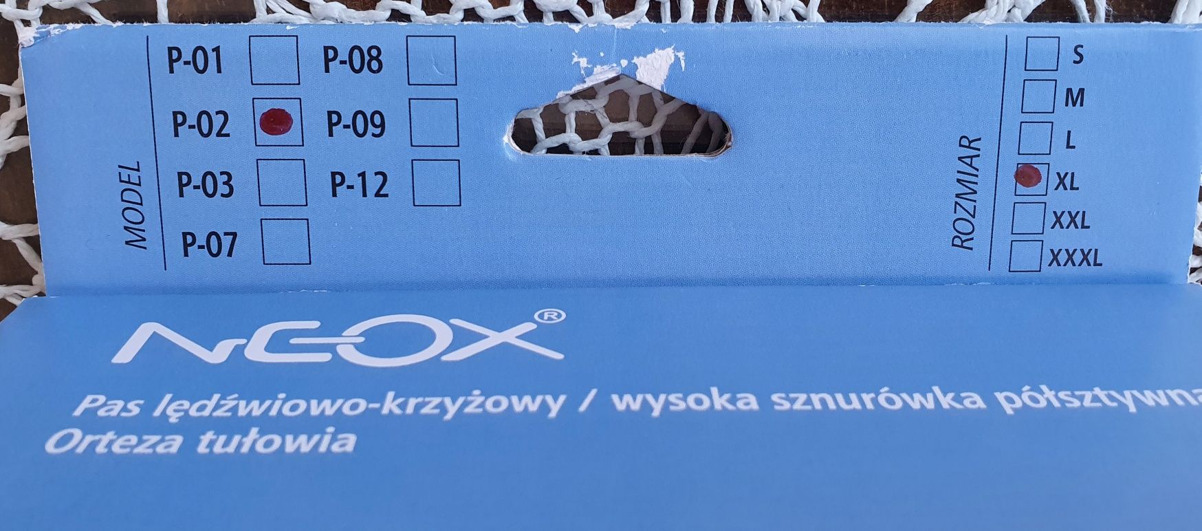 Pas lędźwiowo – krzyżowy P-02 NEOX