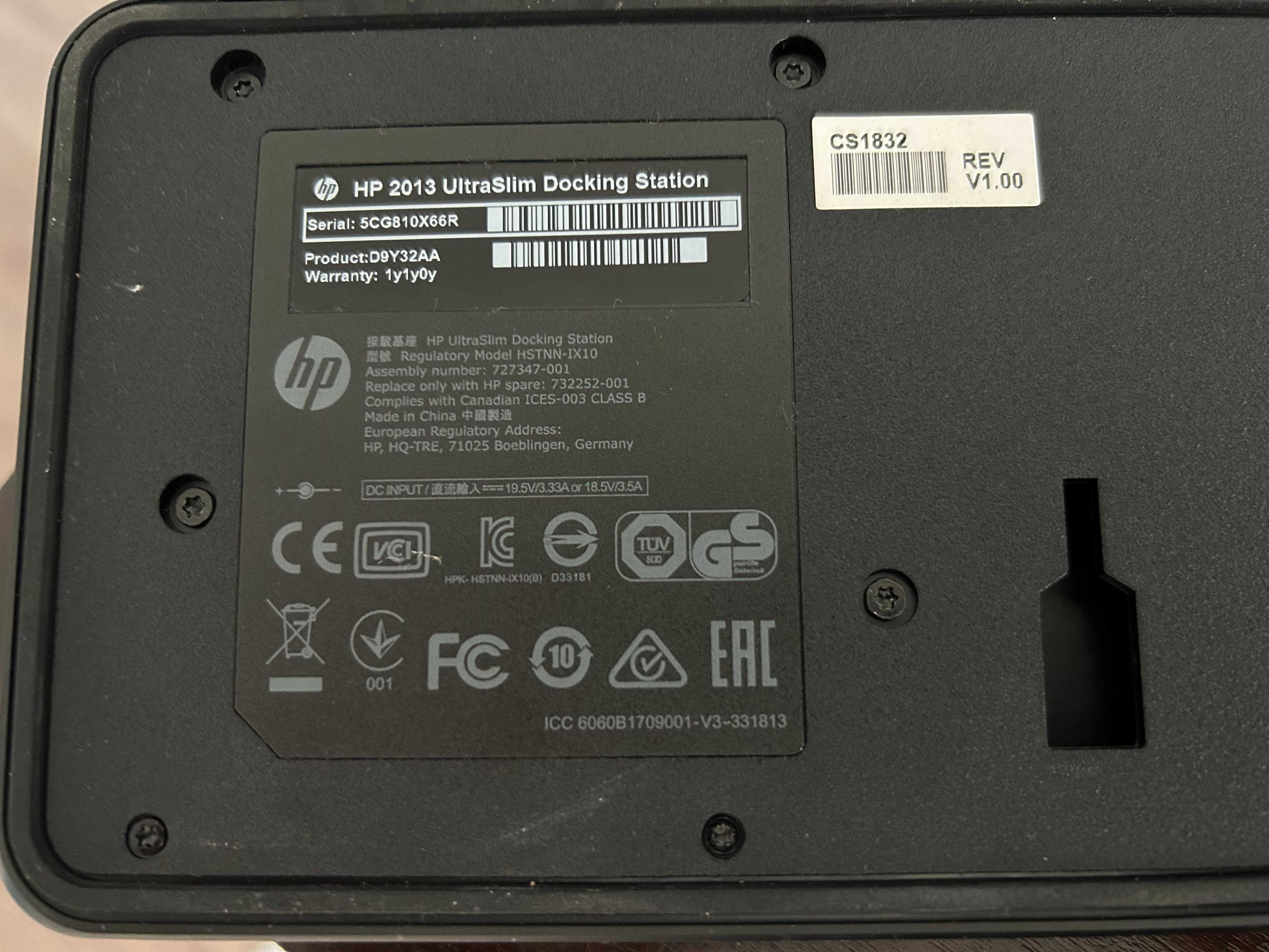 HP 2013 Ultraslim Docking Station com carregador