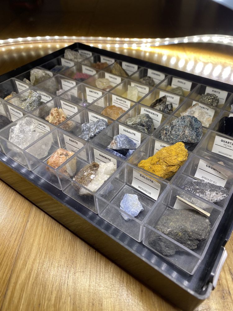 Coleção mineral / minerais 35 peças