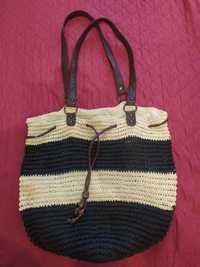 Пляжная сумка из рисовой соломки