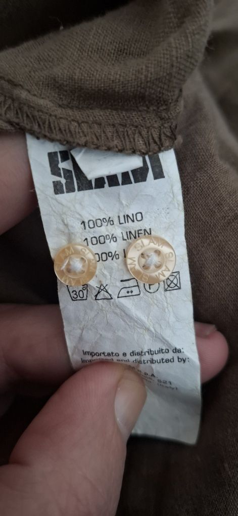 Bluzka z krótkim rękawem 100 % len S/M