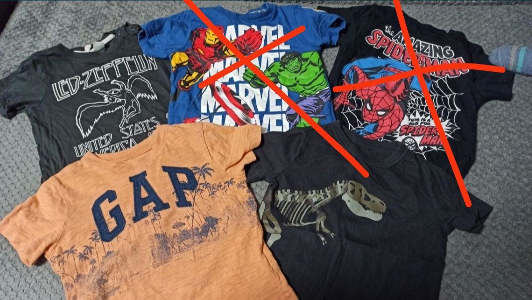 Лот, набор, пакет футболок фірмових Marvel, Gap, H&M