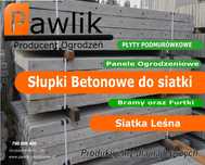 Słupek Betonowy +  Furtka + Brama + Siatka Leśna cg