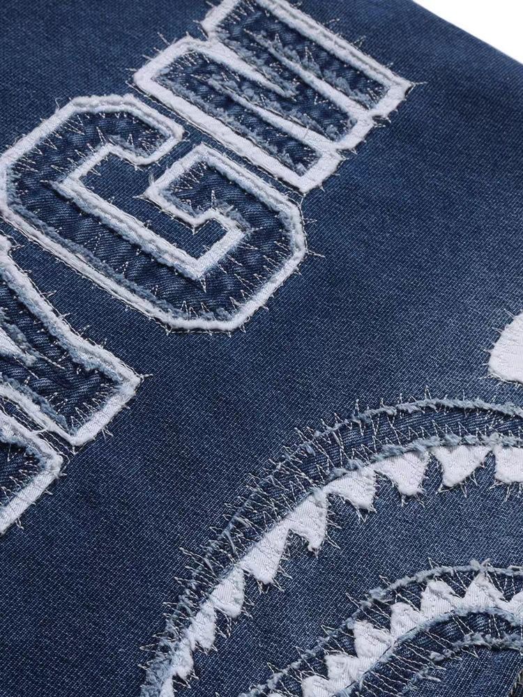 Зип худи Bape Indigo shark full zip