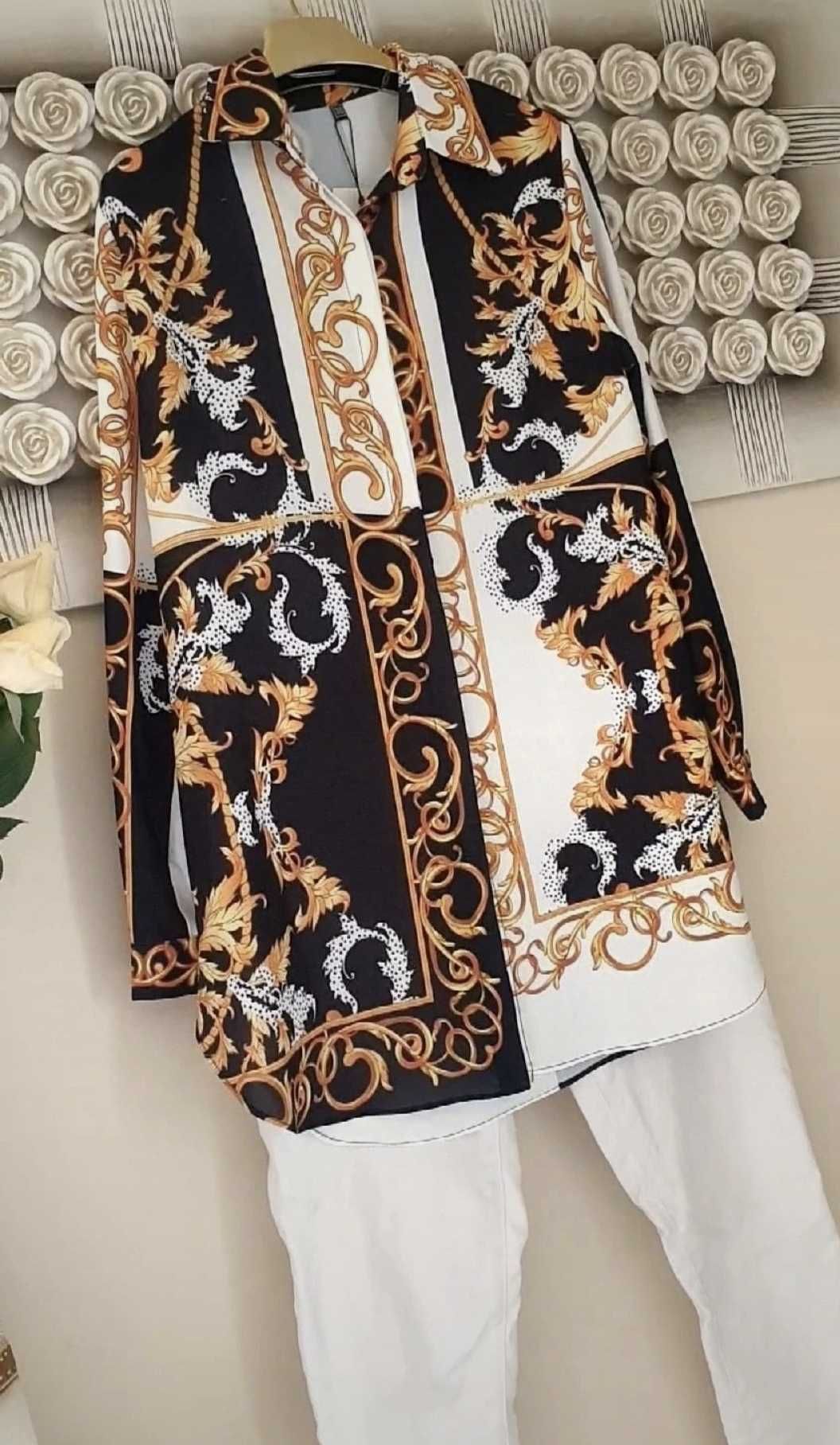 Koszula  damska długa  styl Vercace wzory S  XL