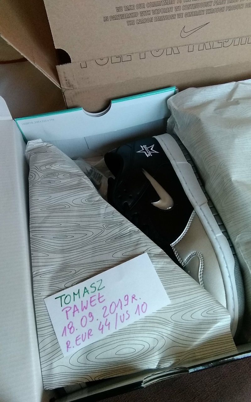 (r. Eur 44 ) Nike SB DUNK Supreme low czarne srebrne