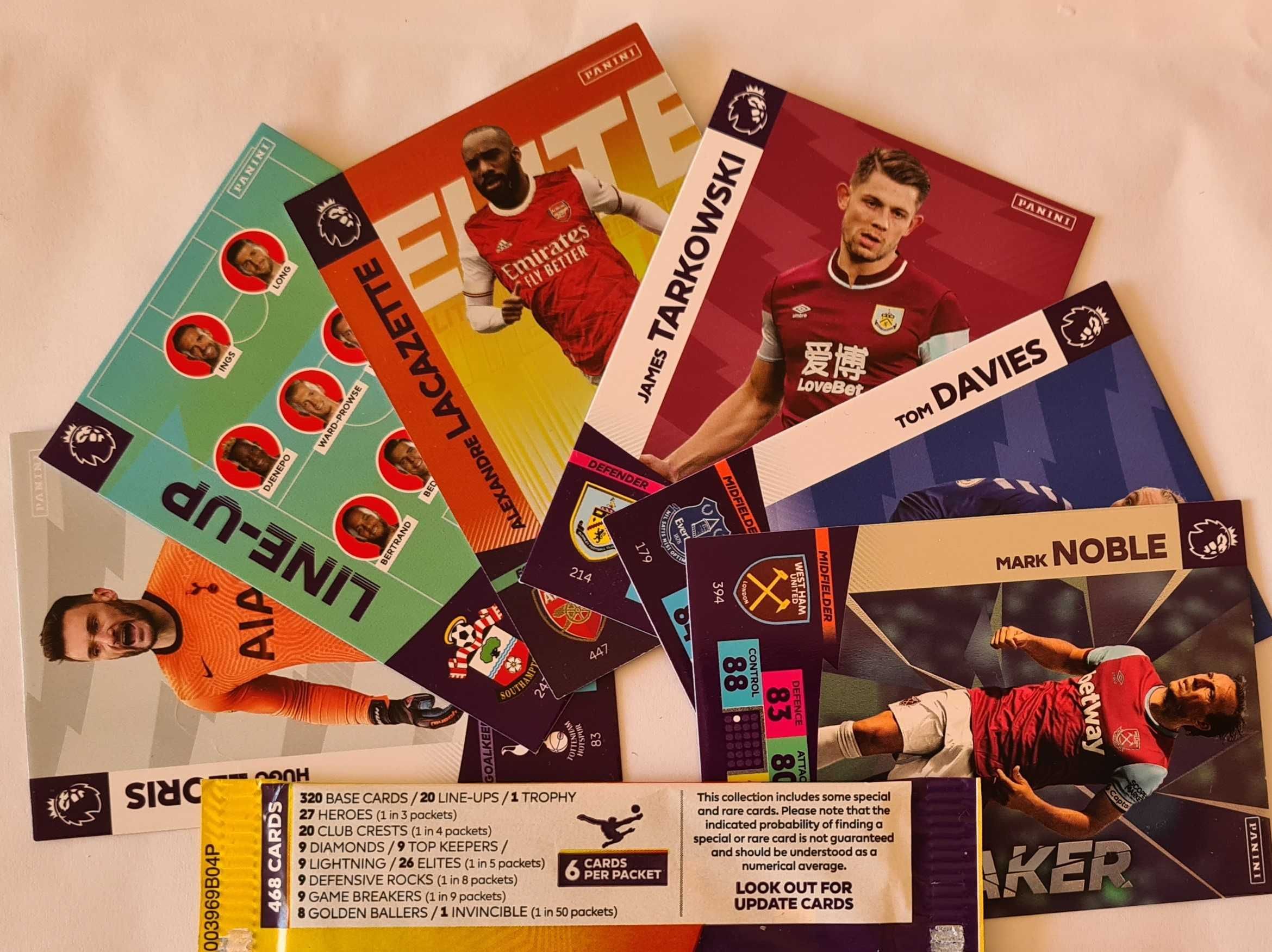 nowe PANINI PREMIER LEAGUE 2020/21 karty 150 szt saszetki 25