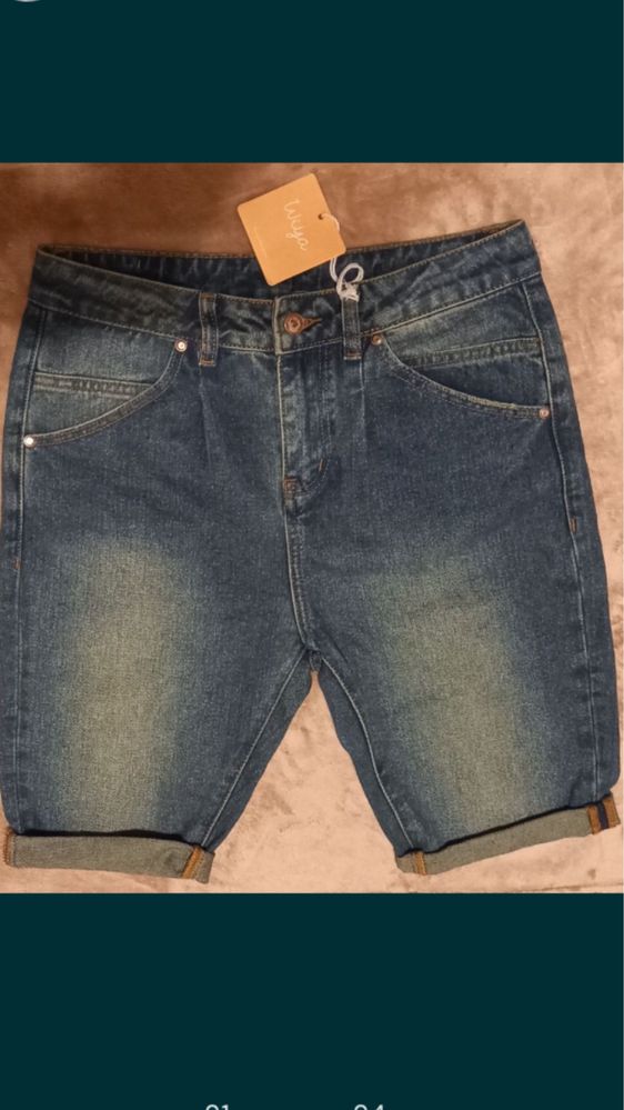 Krótkie spodenki jeans Wiya s/m nowe