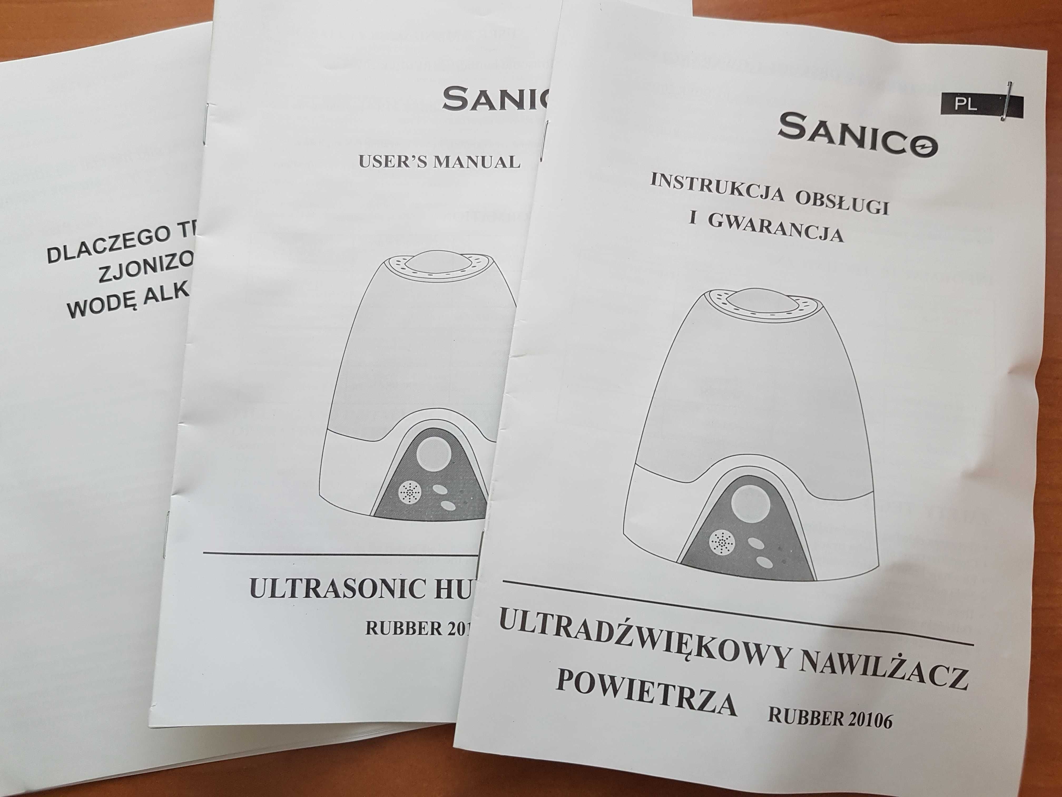 Ultradźwiękowy nawilżacz powietrza Rubber 20106 Sanico