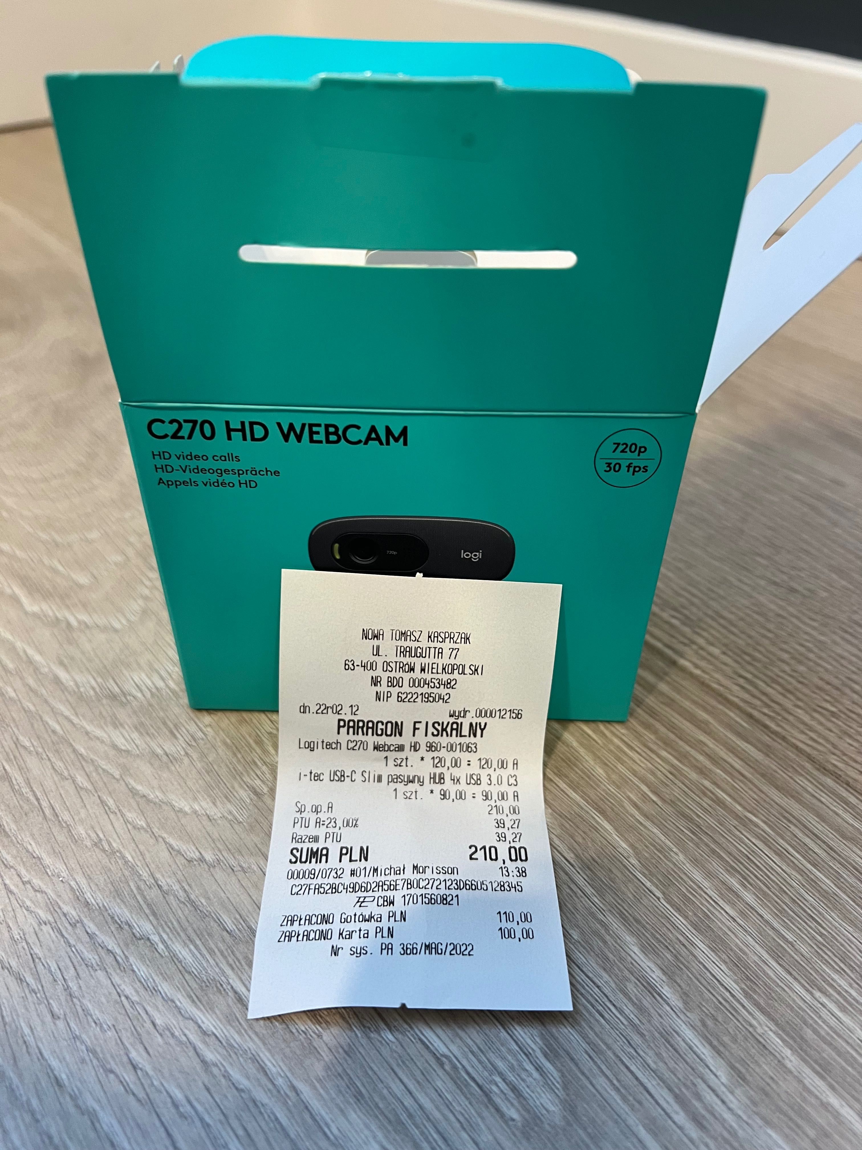 Kamerka komputerowa Logitech WebCam HD C270