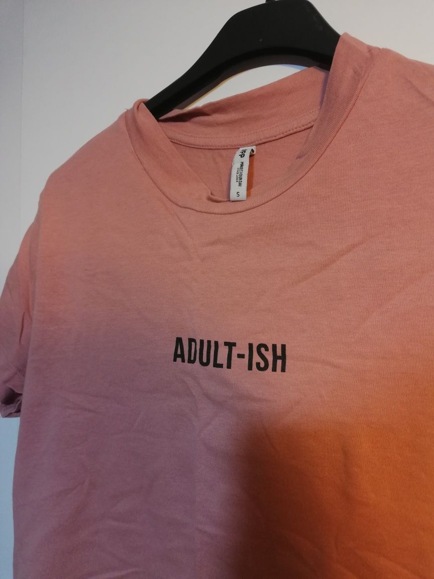 T-shirt koszulka różowa cropp croptop