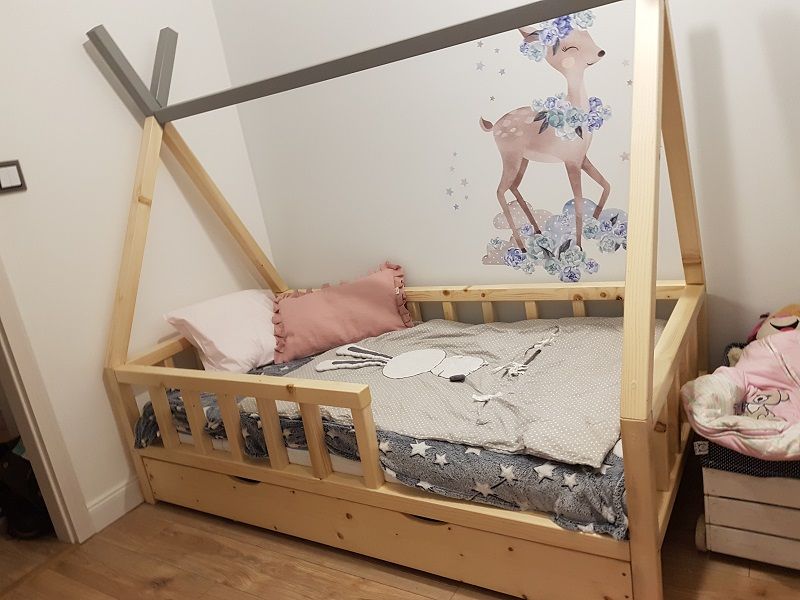 Łóżko dziecięce TIPI, styl skandynawski, dla chłopca, 160 na 80, różne