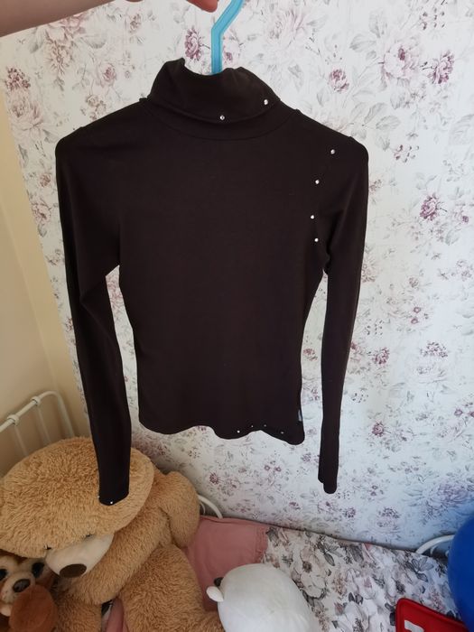 Golf damski brązowy XS