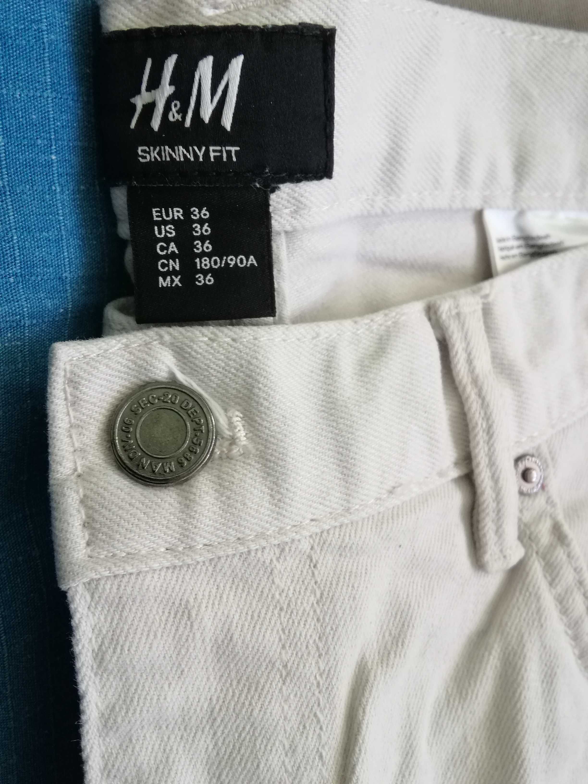 Dzinsy bawełniane beżowe męskie H&M,L