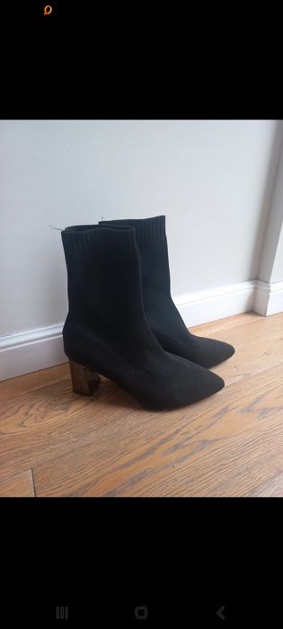 Botki skarpetkowe czarne 38