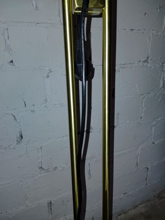 Lampa stojąca,  podłogowa złota