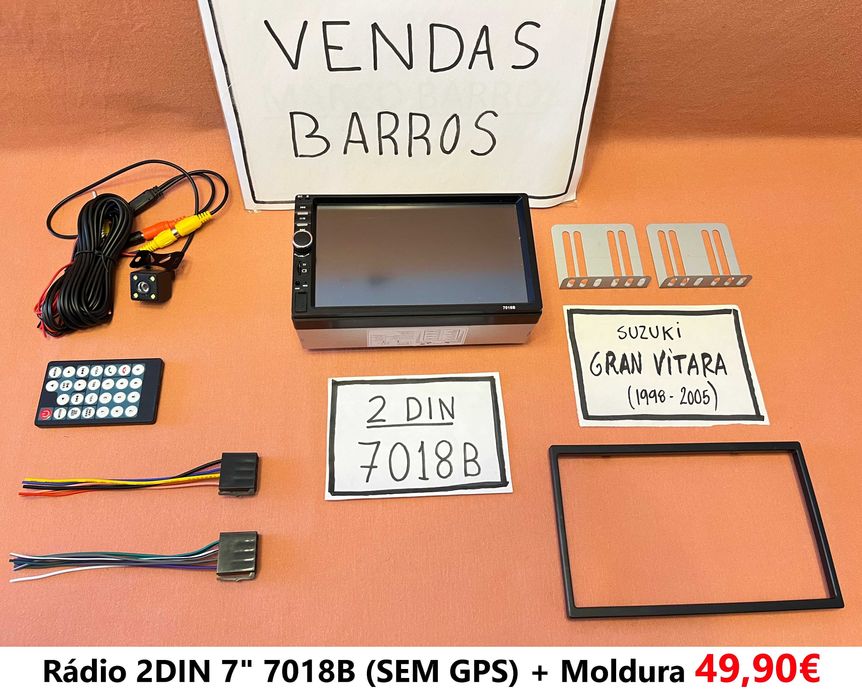 (NOVO) Rádio 2DIN • Suzuki GRAND VITARA (1998 a 2015) • Android 4+32GB