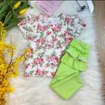 ZULA legginsy zieleń z falbanką 122