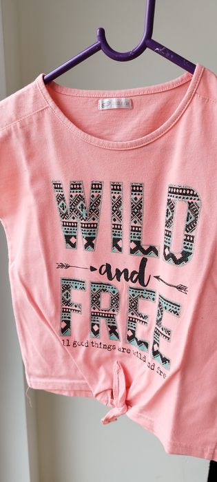 Zestaw koszulek z krótkim rękawem lato t-shirt 122 128 panterka