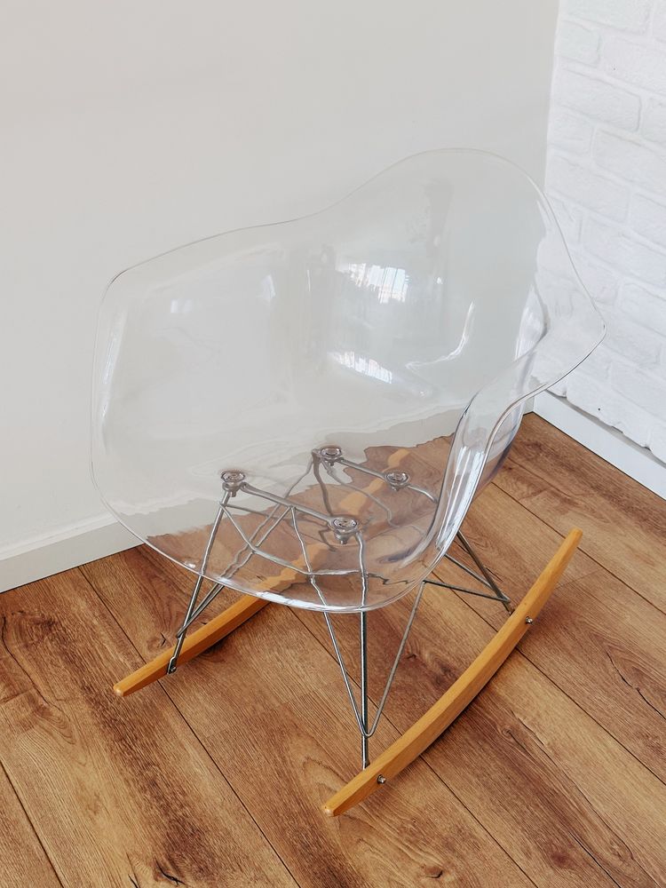 Cadeira de Baloiço Charles Eames Transparente - Nova