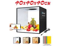 Фотобокс Puluz PU5041B 40x40x40см с кольцевой подсветкой + 6 фонов