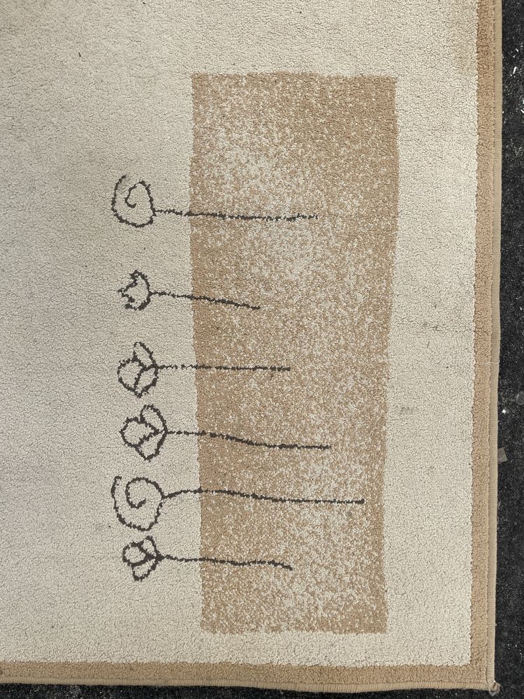 Tapete moderno 160x230 cm – Bege com padrão artístico