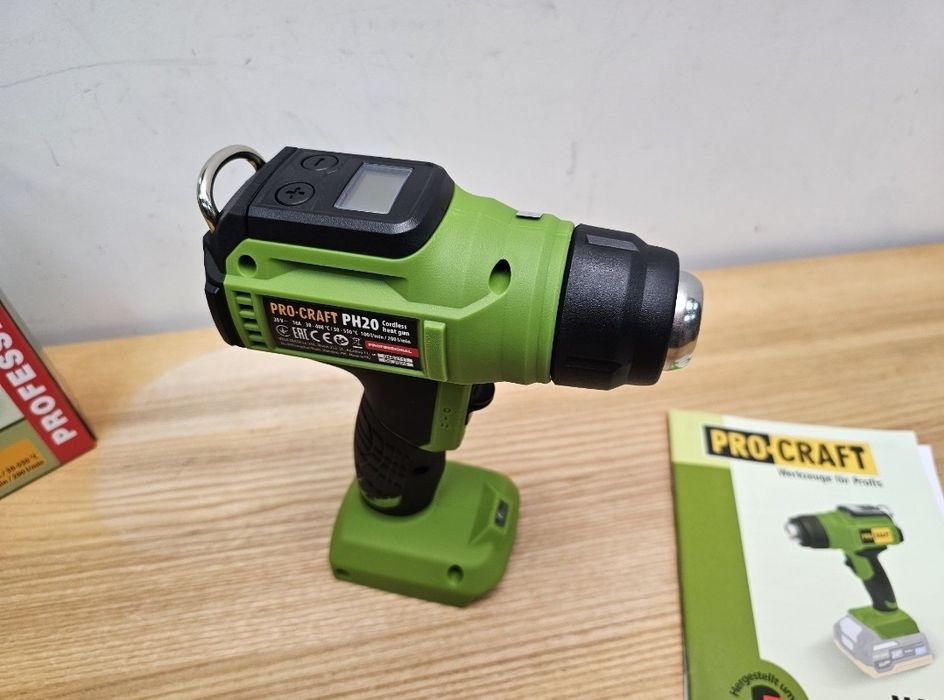 Дисплей Регулировка темп. Фен Аккумуляторный ProCraft PH20 +Насадки