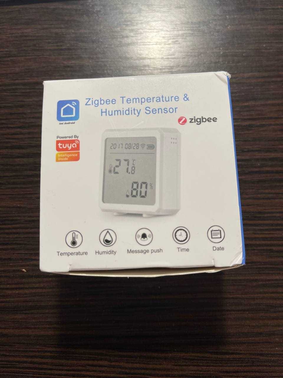 Умный датчик температуры и влажности Tuya Zigbee с ЖК-экраном