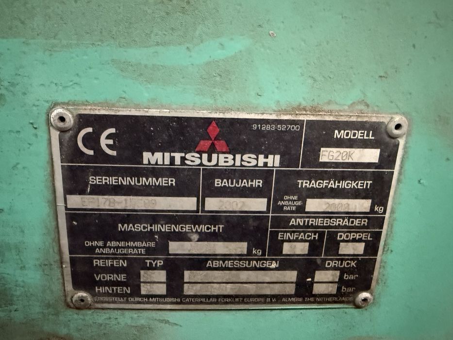 Вилковий навантажувач Mitsubishi fg20 2002р