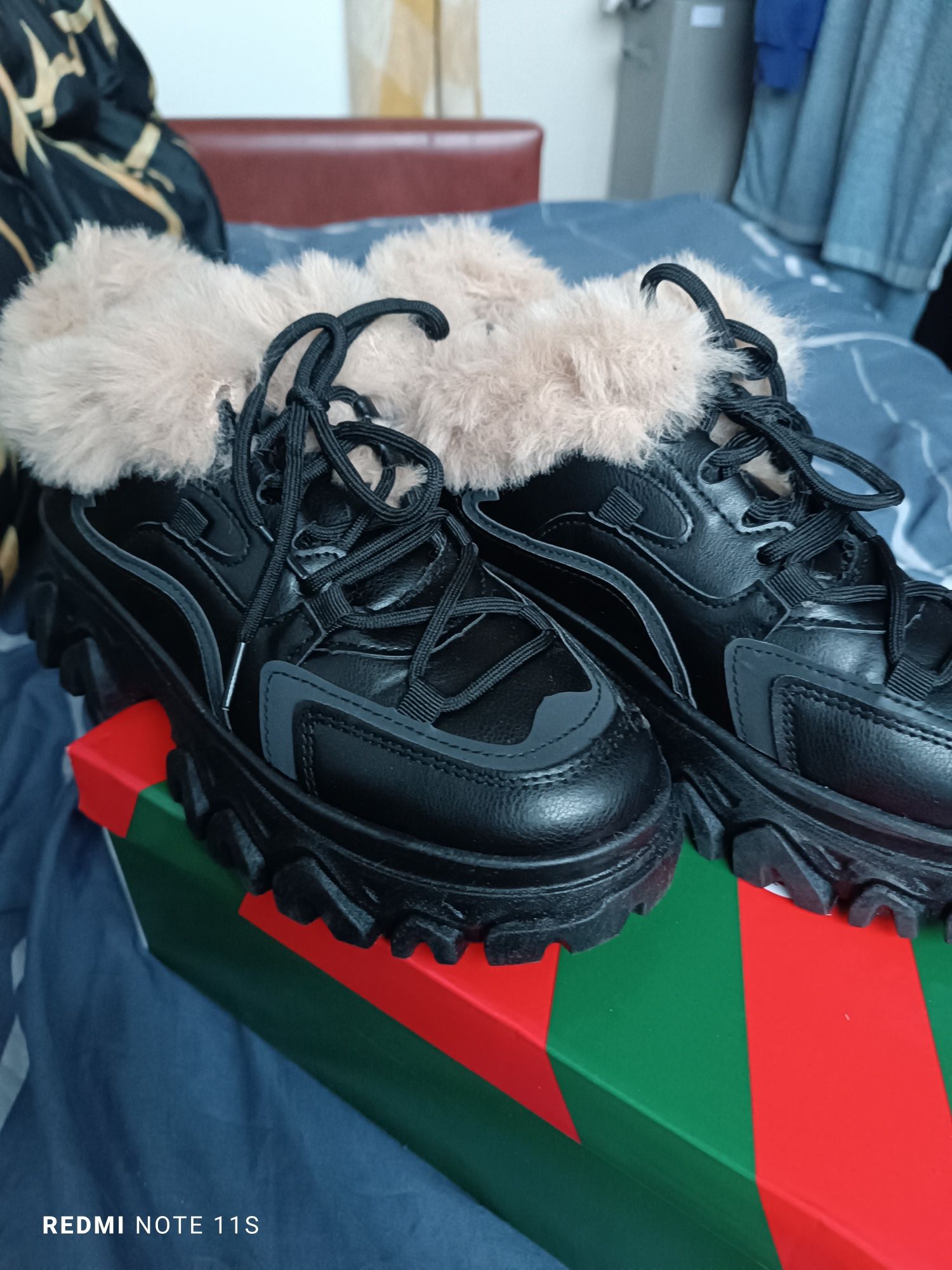 Buty zimowe z futerkiem
