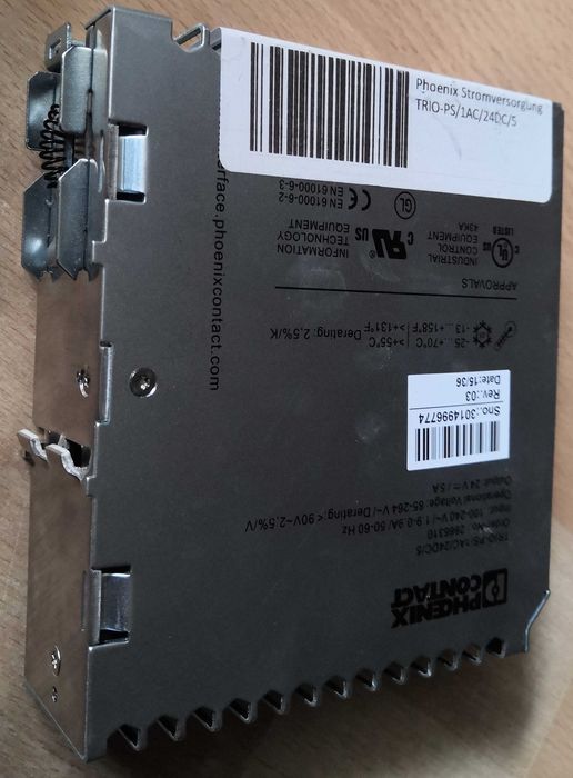 Fonte alimentação Nova Phoenix Contact Trio-PS/1AC/24DC/5