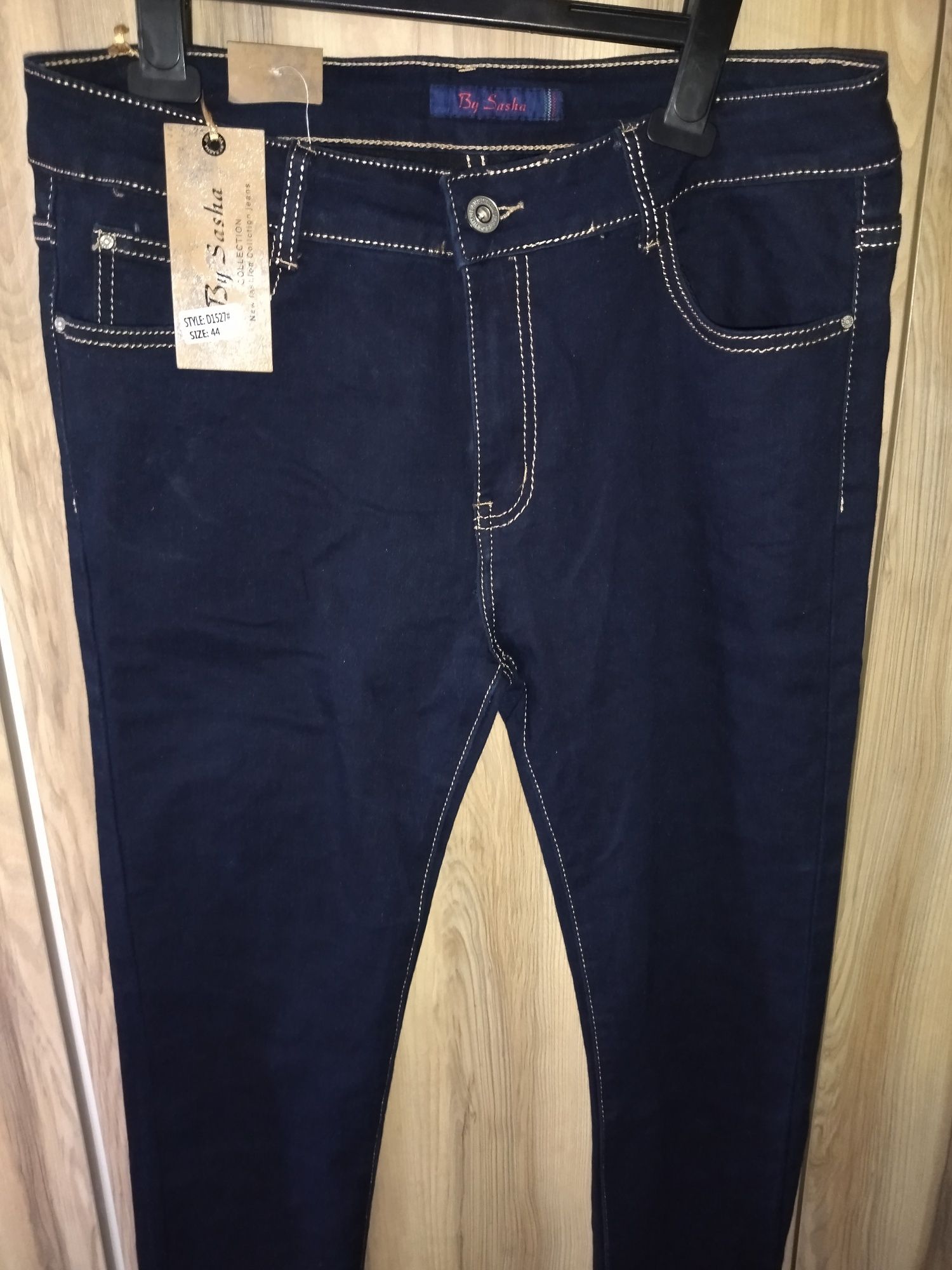 Spodnie Jeans granatowe 44 XXL nowe ciemne