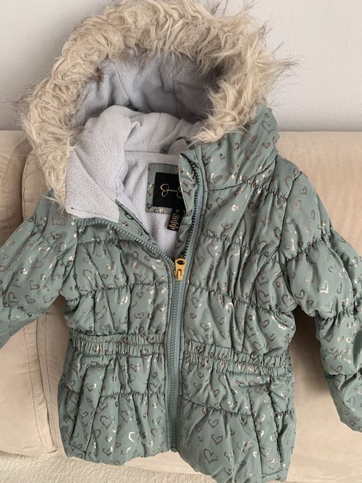 Kurtka ocieplana zimowa dla dziewczynki rozm. 92