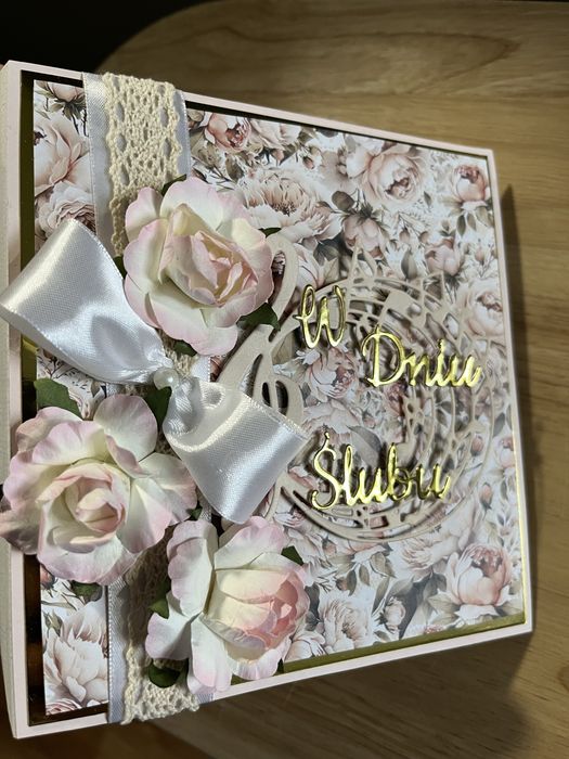 Kartka Ślubna w złocie