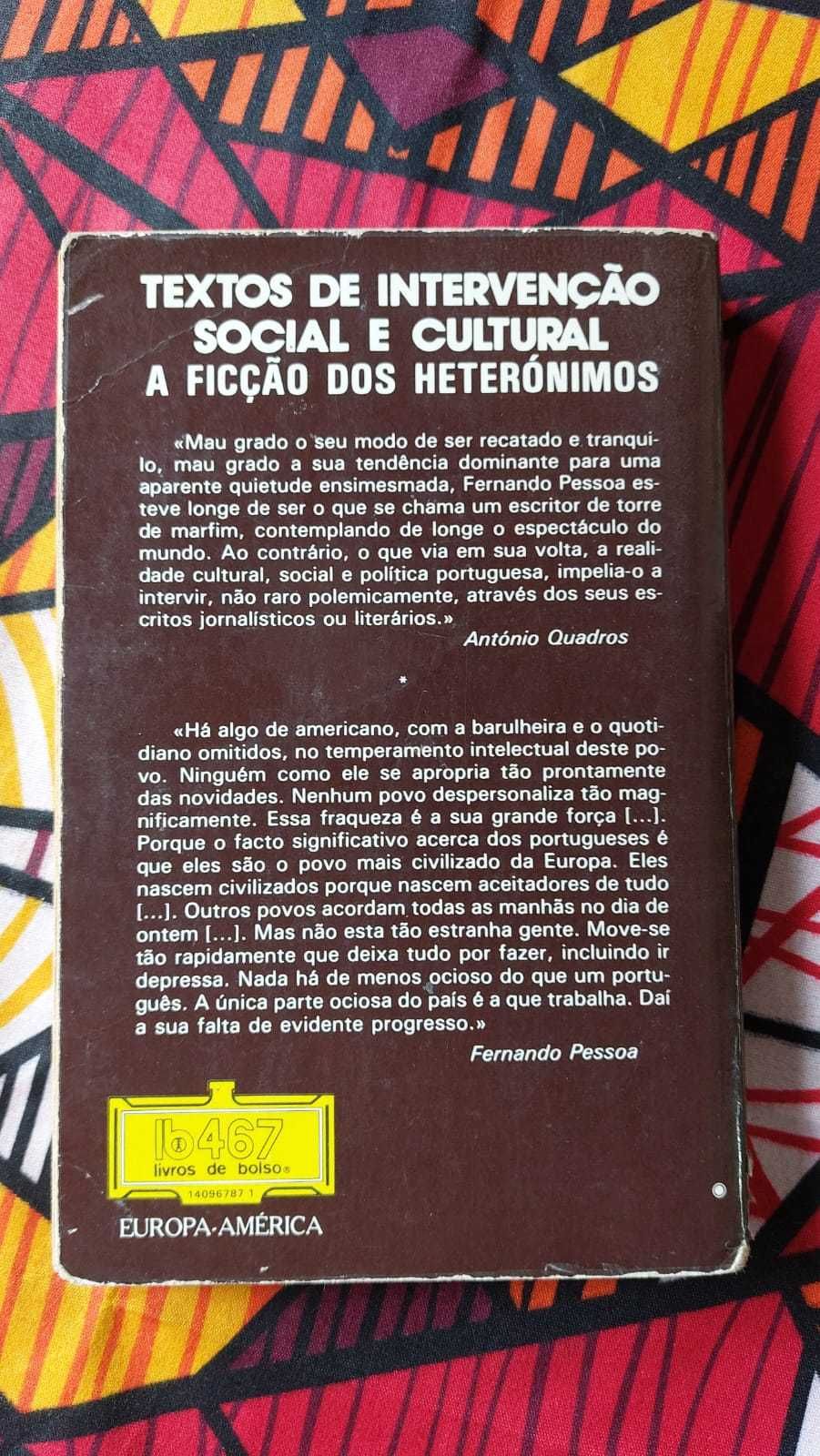 Fernando Pessoa - Textos de Intervenção Social e Cultural