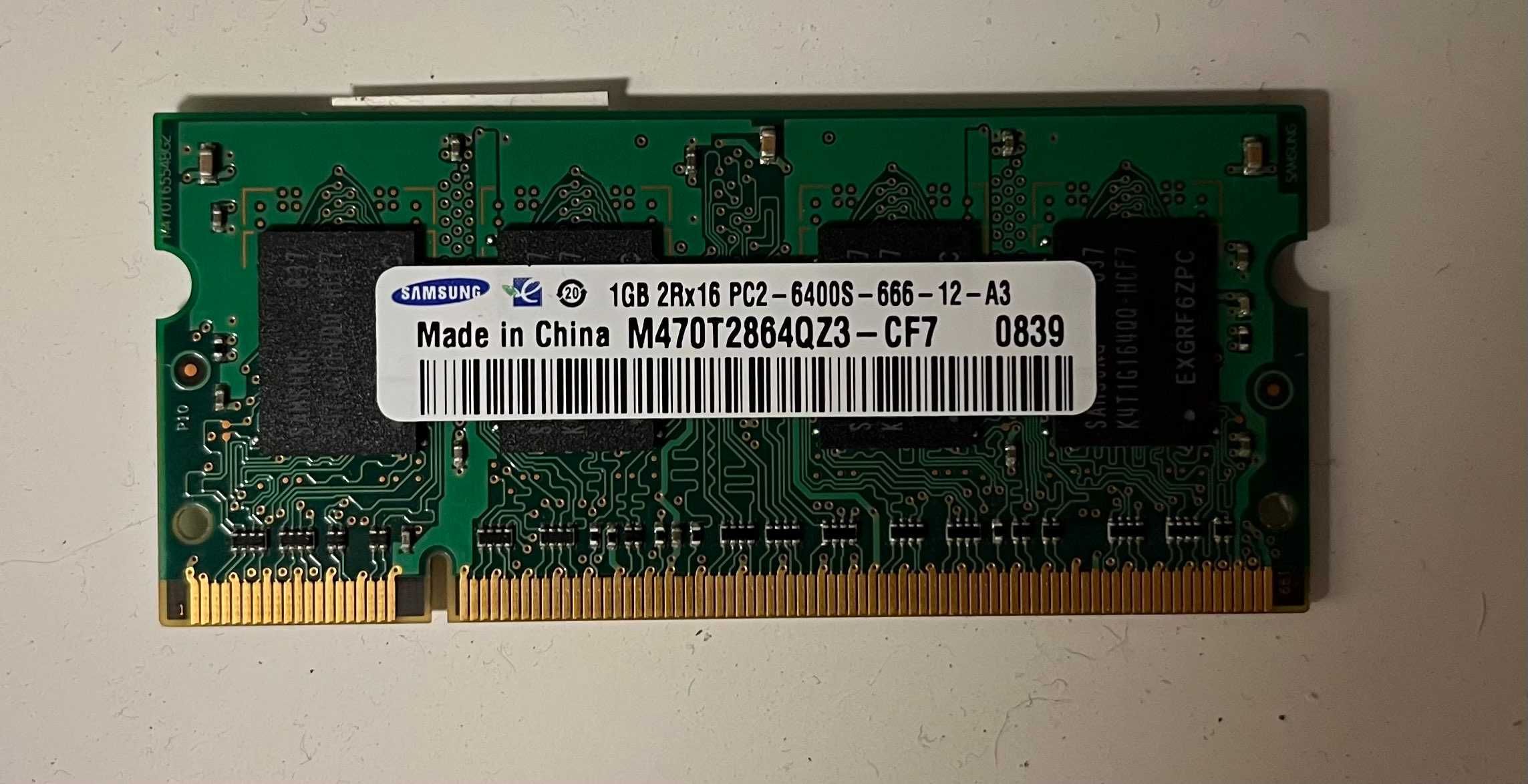 Оперативна пам'ять SO-DIMM DDR2 1GB 666 MHz