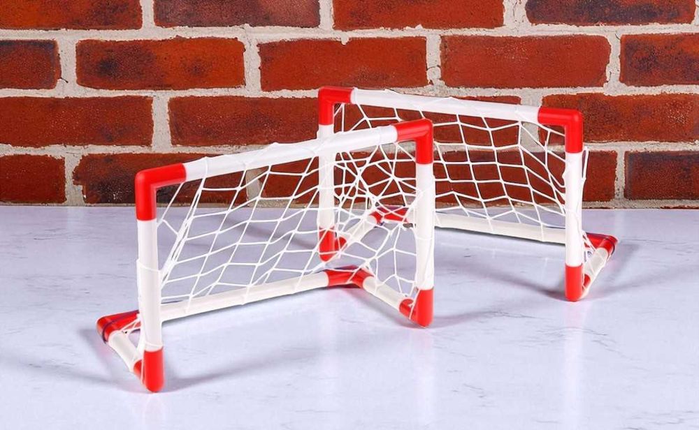 Mini Bramka Piłkarska Dziecięca 2w1 Mała 45×24×32cm Zestaw Piłkarski