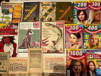 Kalendarz SZARADZISTA 1959/61,Sam na sam,Krzyżowki - 17 sztuk !