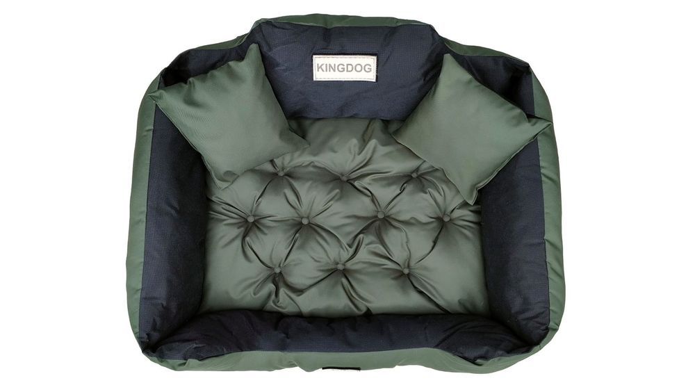 legowisko dla psa kojec 55x45 cm personalizowane wodoodporne zielone